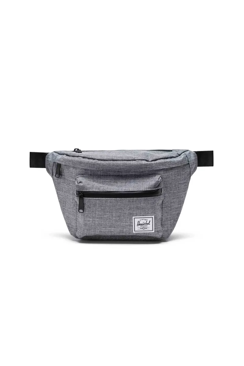 Herschel unisex τσαντάκι μέσης μονόχρωμο με contrast logo patch "Pop Quiz" 3,5 L - 66UACL00928 Γκρι