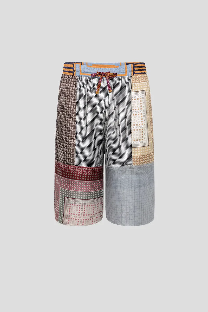 MARINE SERRE Ανδρικό Πολύχρωμο Regenerated Silk Scarves Bermudas