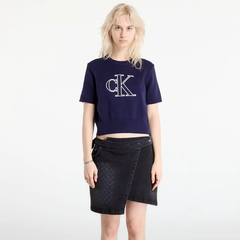 Πουλόβερ Calvin Klein Jeans Logo Ss Top Sweater Purple XS