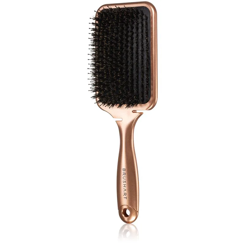 BrushArt Hair Boar bristle paddle hairbrush βούρτσα για τα μαλλιά με τρίχες αγριογούρουνου Bronze 1 τμχ