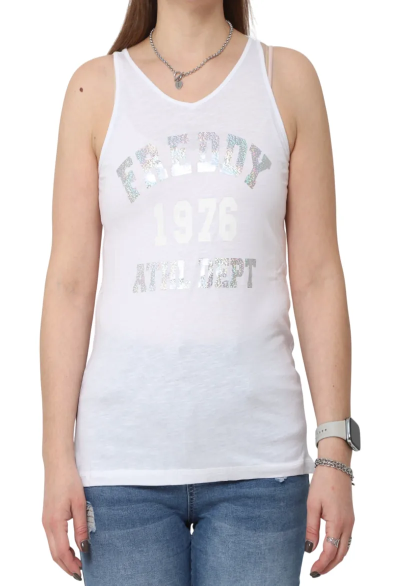 Φανελάκι Freddy Back Cutout S7WBTT1-W Γυναικείο