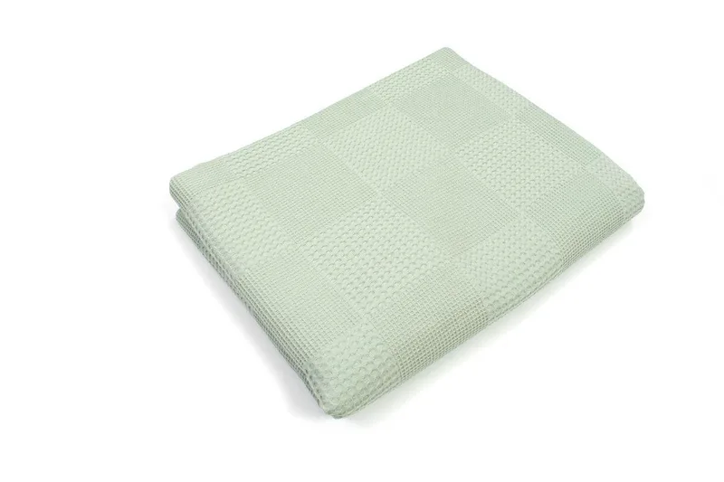 Κουβέρτα Πικέ Dimcol Μονόχρωμη 120X150 Φυστικί 100% Cotton