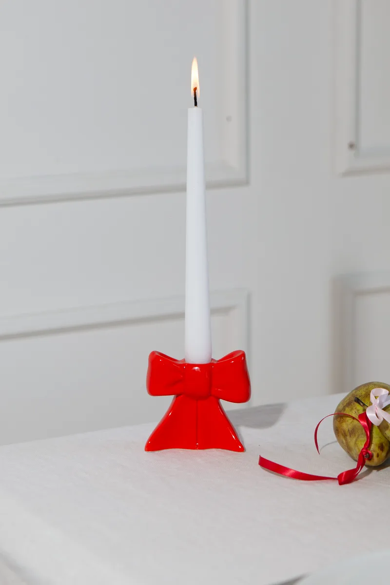 Bow Collection | Κηροπήγιο Small - Κόκκινο
