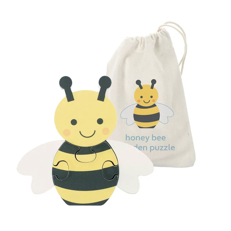 Ξύλινο Παζλ Με 4 Κομμάτια Πορτοκαλί Tree Toys Bee 60-06302