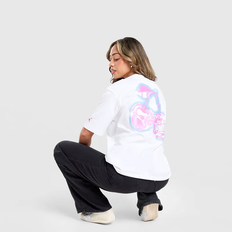 Puma Hoops Cherry Graphic Γυναικείο T-shirt (9000258198_22505)