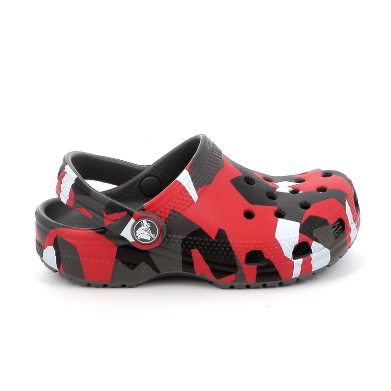 Παιδικό Σαμπό για Αγόρι Crocs Classic Geo Camo Clog K Ανατομικό Χρώματος Γκρι 211171-0IE