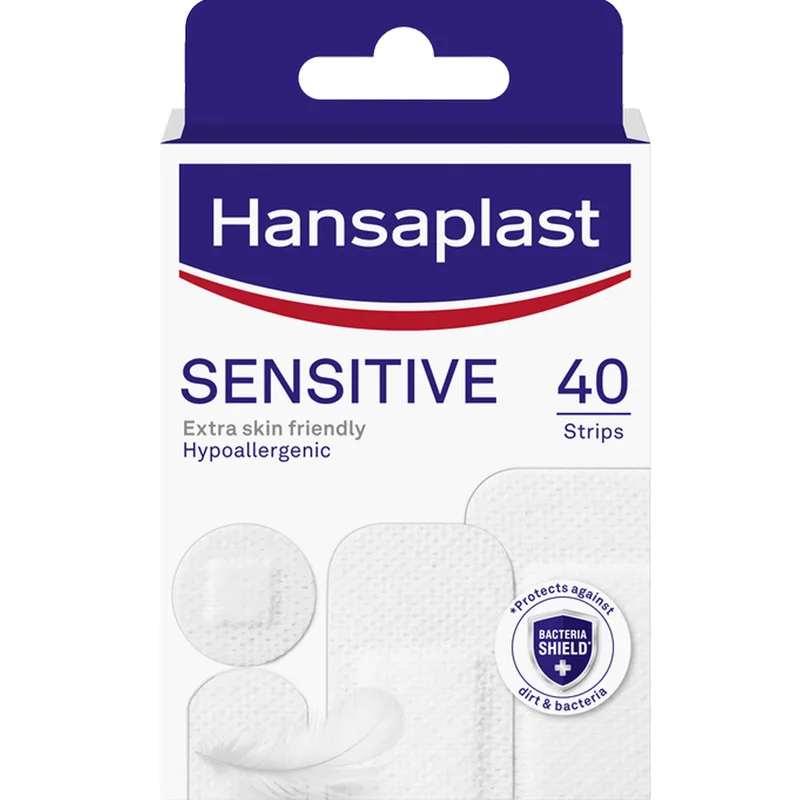 Hansaplast Sensitive Extra Skin Friendly Strips Υποαλλεργικά Απαλά Επιθέματα για την Κάλυψη & Προστασία Μικρών Πληγών σε Διάφορα Μεγέθη 40 Τεμάχια