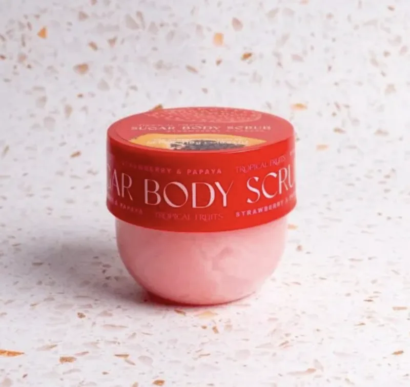 Πήλινγκ Σώματος(Body Scrub)-Strawberry & Ρapaya 310gr