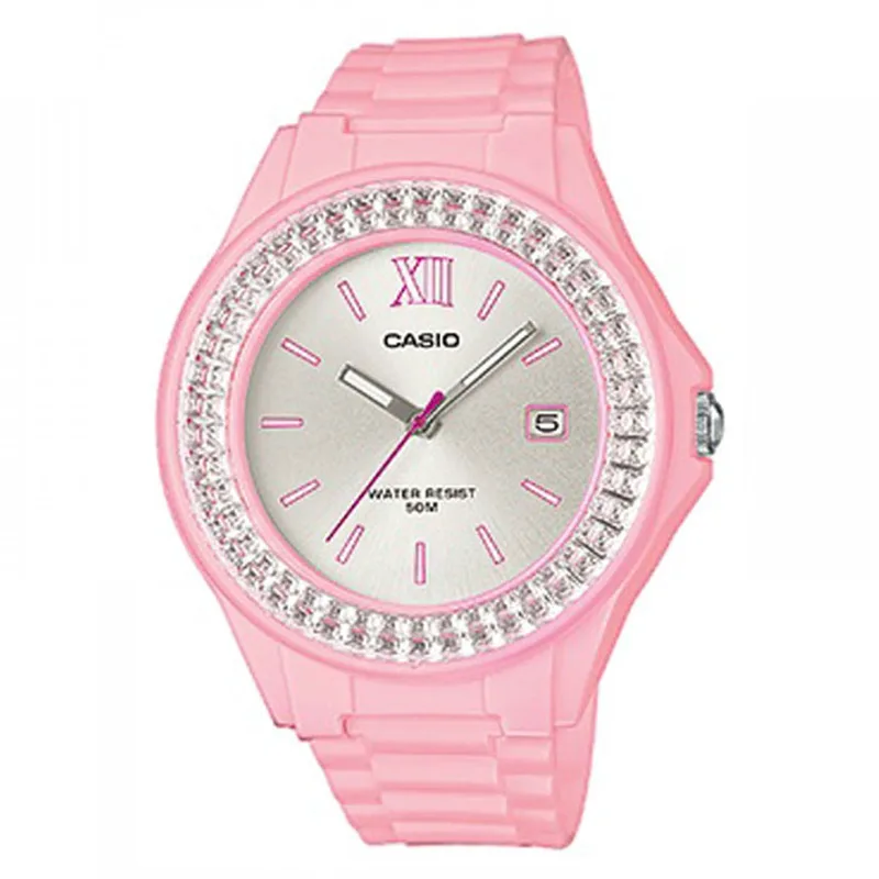 CASIO Collection Crystals Ροζ Rubber Strap LX-500H-4E4VEF