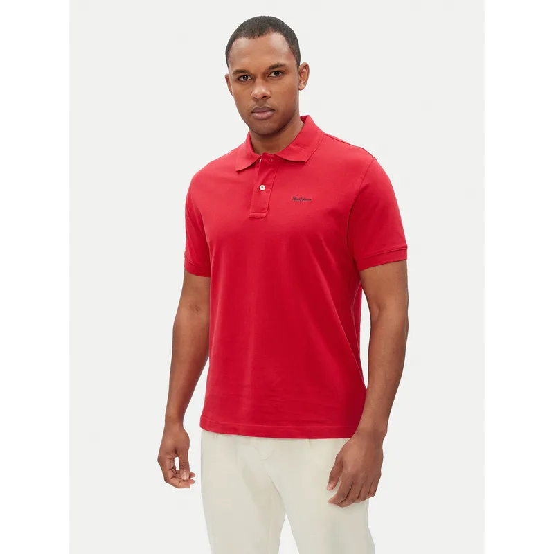 Pepe Jeans Polo Essential PM542298 Κόκκινο Regular Fit
