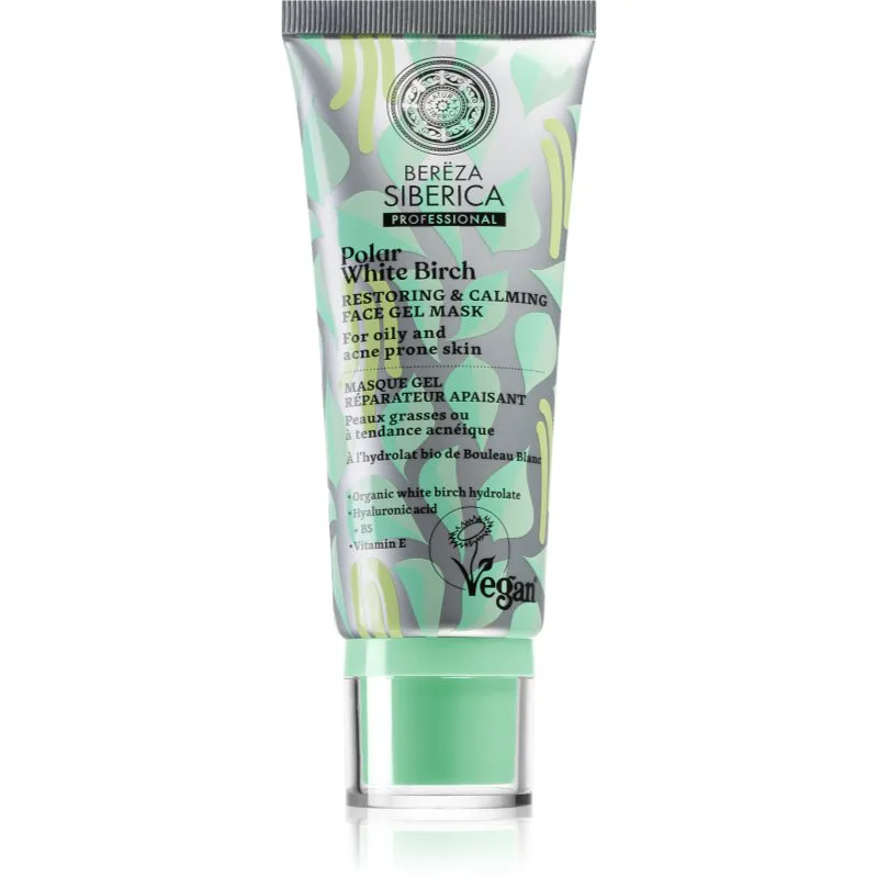 Natura Siberica Polar White Birch καταπραϋντική και αναγεννητική μάσκα για λιπαρή και προβληματική επιδερμίδα 100 ml