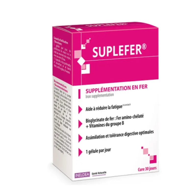 Ineldea Santé Naturelle Suplefer Iron Supplement 30 capsules
