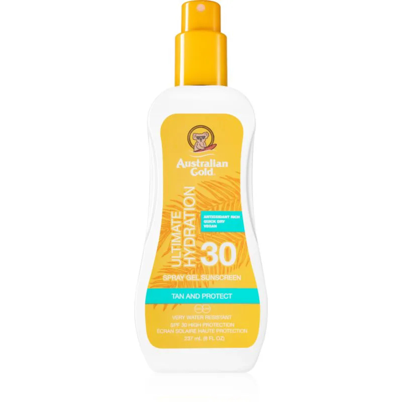 Australian Χρυσό Spray Gel Sunscreen προστατευτικό σπρέι SPF 30 237 ml