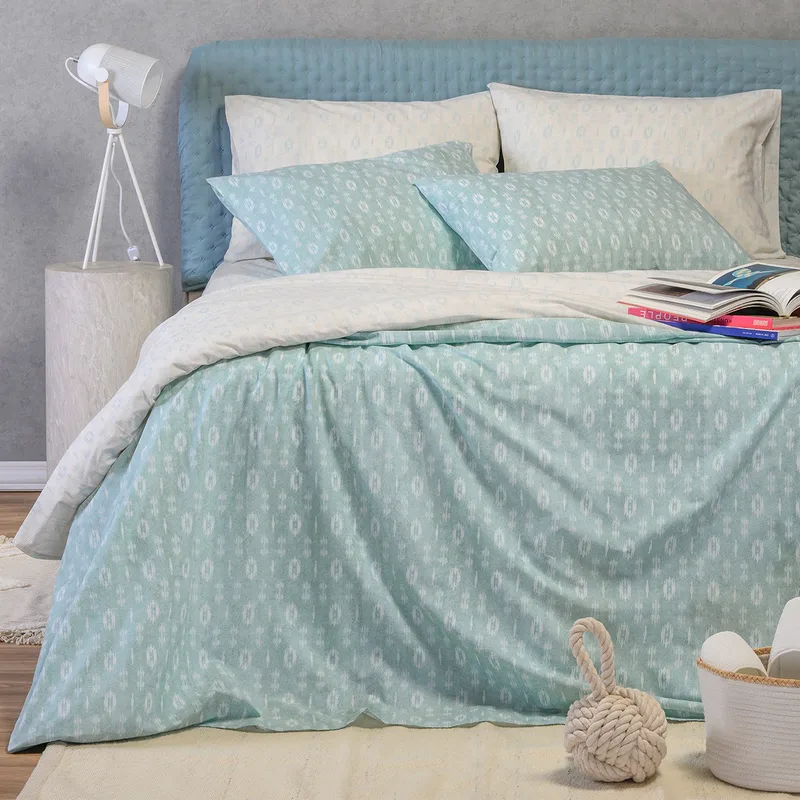 Παπλωματοθηκη υπερδιπλη river aqua casual line (225x245)