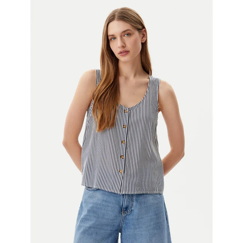 Vero Moda Τοπ Bumpy 10325830 Σκούρο μπλε Standard Fit