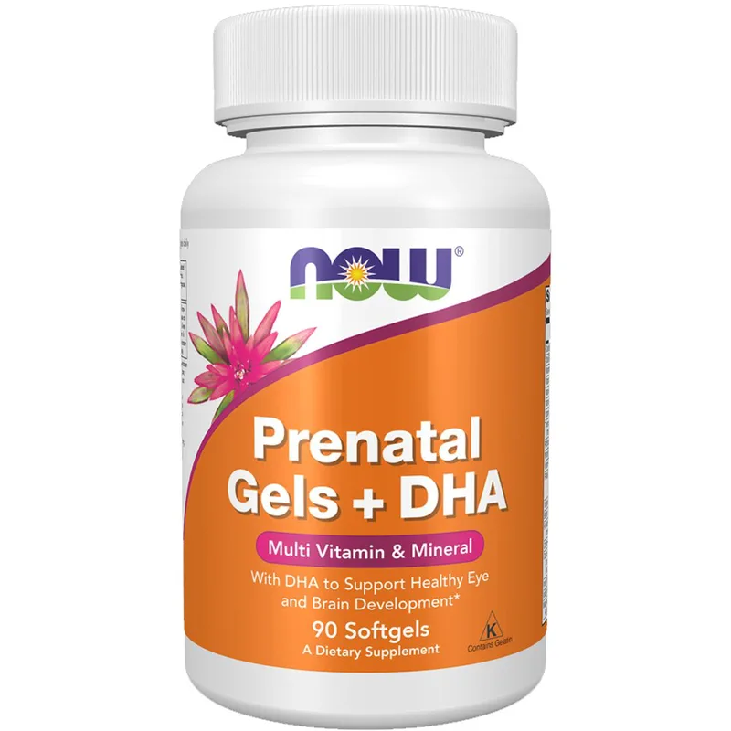 Now Foods Prenatal Gels + DHA Συμπλήρωμα Διατροφής Πολυβιταμινών, Μετάλλων & Ιχνοστοιχείων Κατάλληλο Εγκύους & Γυναίκες σε Αναπαραγωγική Ηλικία 90 Softgels