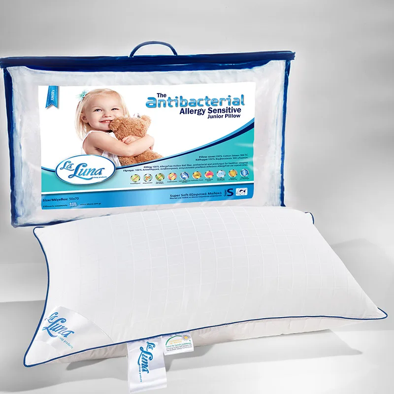 Μαξιλάρι Ύπνου 50X70 La Luna The Antibacterial Junior Πολύ Μαλακό Λευκό (50x70)