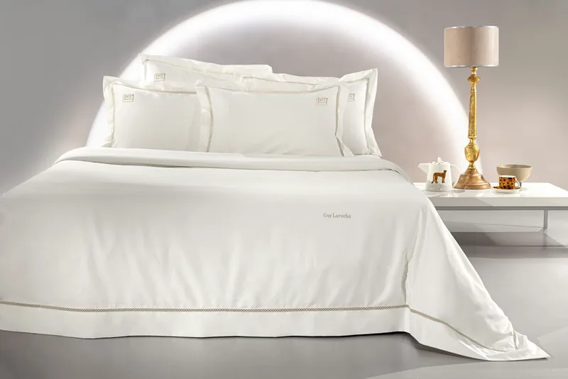 Σεντόνια Σετ 4τμχ Βαμβακoσατέν King Size Blend Ecru-Ivory 270x280εκ. Guy Laroche (Ύφασμα: Βαμβακοσατέν, Τύπος κατωσέντονου: Χωρίς Λάστιχο, Χρώμα: Ιβουάρ, Μέγεθος: King Size) - Guy Laroche - 5206480585012