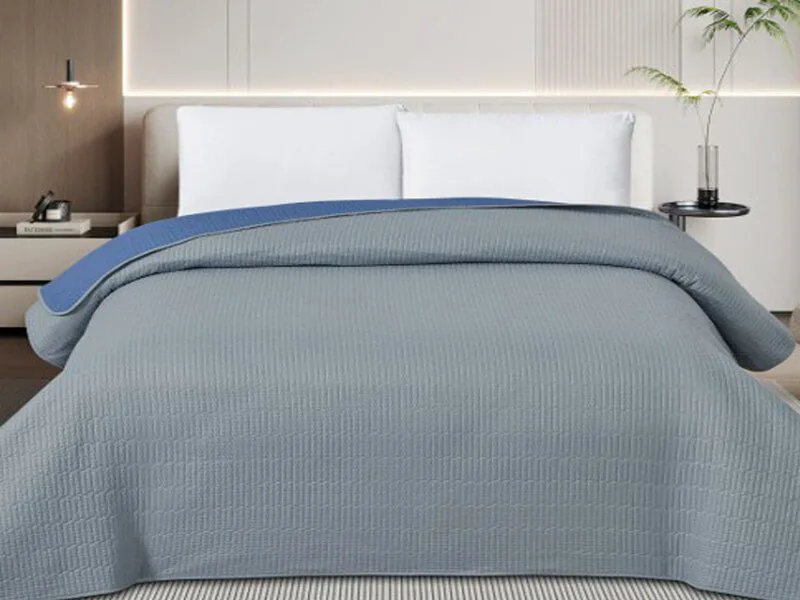 Κουβερλί Κεντημένο Διπλής Όψης 100% Microfiber Γαρύφαλλο - Aqua-Ραφ, 160x240