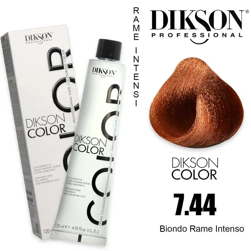 Dikson color 120 ml 7.44 intense copper blonde