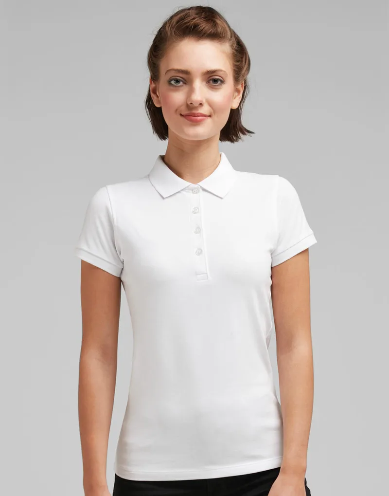 Γυναικεία Μπλούζα Polo SGPoloF SG Stretch White