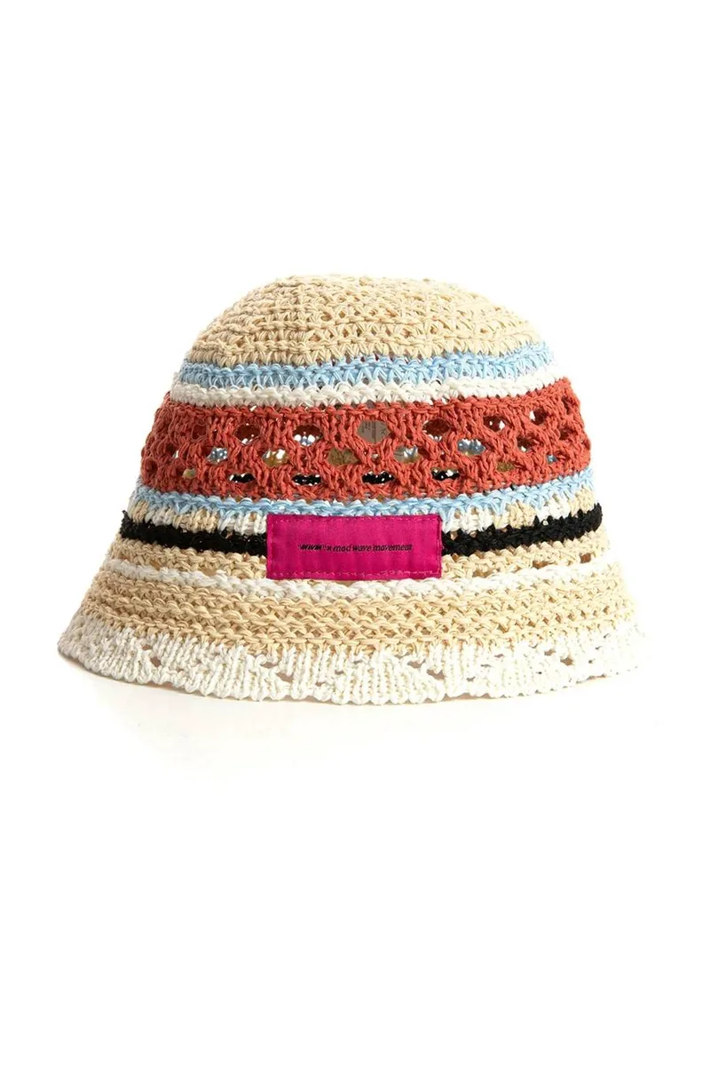 MOD WAVE MOVEMENT Καπέλα MWM Wicker Striped Bucket Hat - RED-MW092410518-RED
