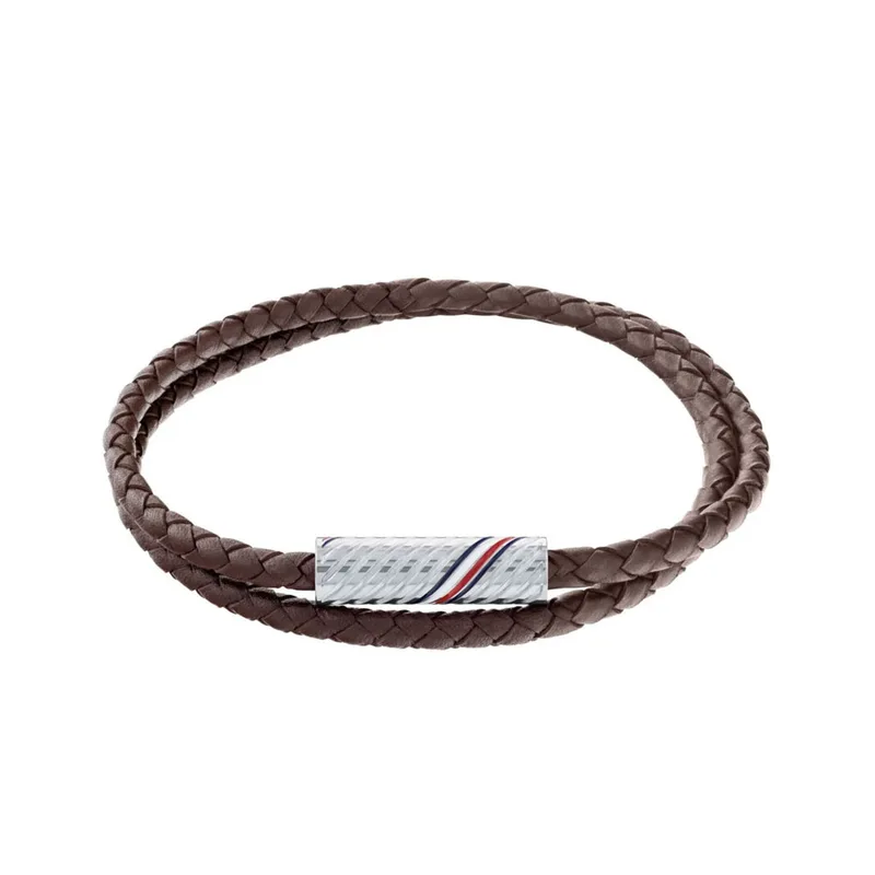 TOMMY HILFIGER Βραχιόλι Από Δέρμα Και Ανοξείδωτο Ατσάλι 2790468