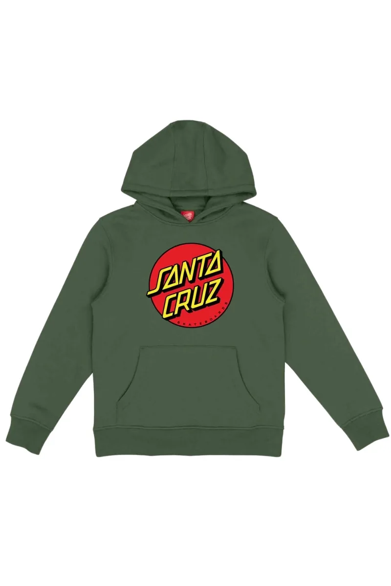 SANTA CRUZ Παιδικό Φούτερ Classic Dot Hood – Πράσινο-SCA-YHD-9260