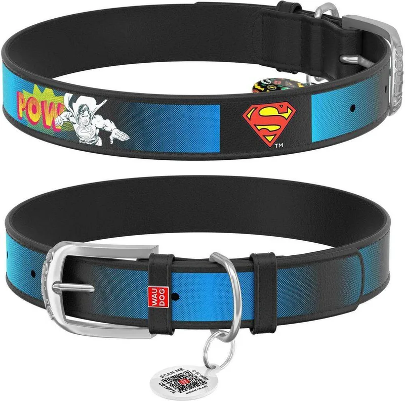 ΠΕΡΙΛΑΙΜΙΟ WAUDOG SUPERMAN2 ΜΑΥΡΟ (25MM / 37-48CM)