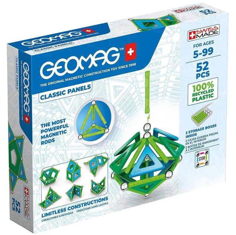 ΜΑΓΝΗΤΙΚΟ ΣΕΤ GEOMAG SET CLASSIC PANELS 52 ΠΡΑΣΙΝΟ (471)