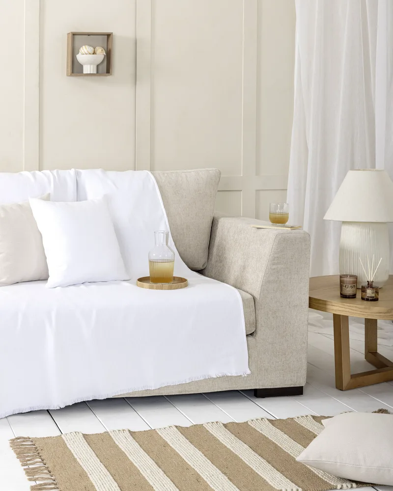 Ριχτάρι Τετραθέσιου Nima Iris White Λευκό 180x350