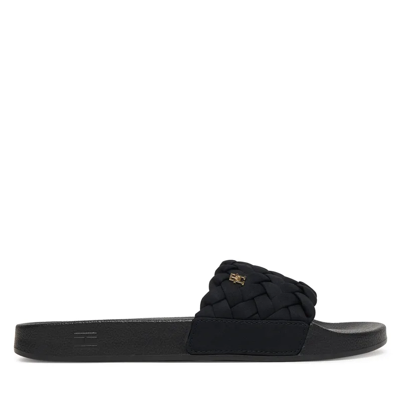Παντόφλες Tommy Hilfiger Th Braided Pool Slide FW0FW09203 Μαύρο