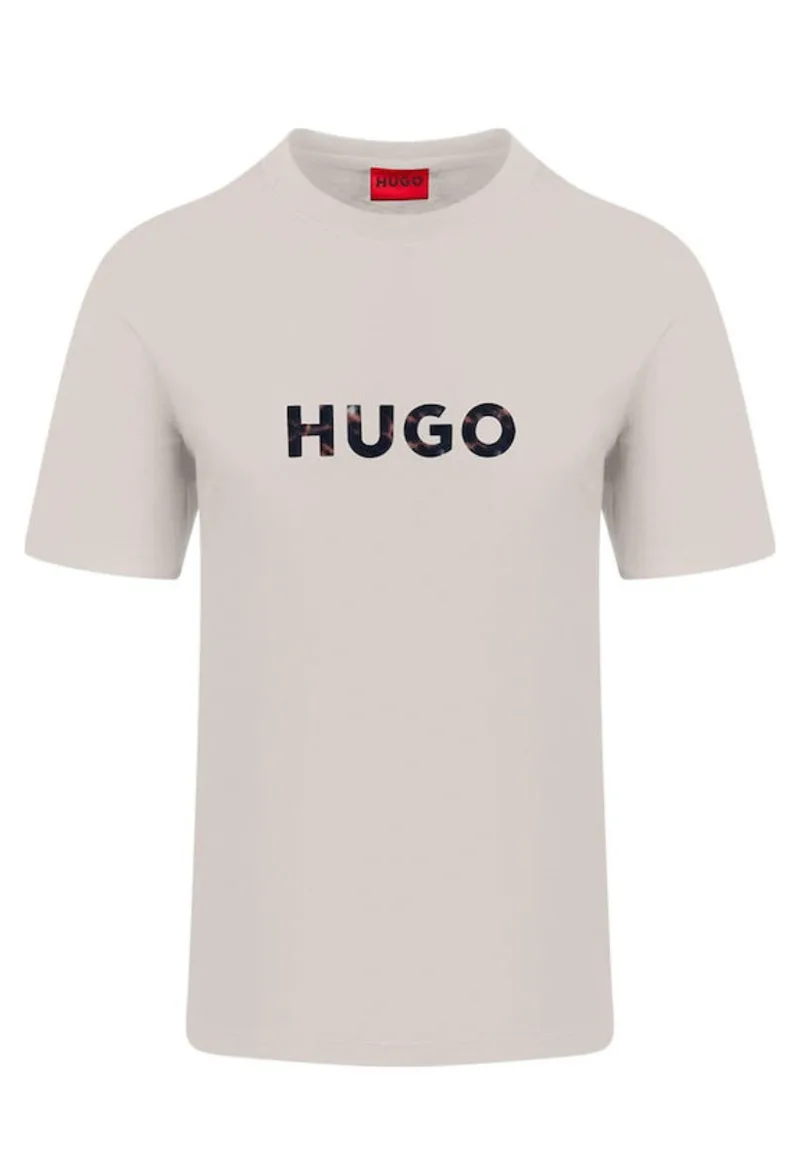 ΑΝΔΡΙΚΟ T-SHIRT HUGO DUMEO ΚΟΝΤΟΜΑΝΙΚΟ ΕΚΡΟΥ