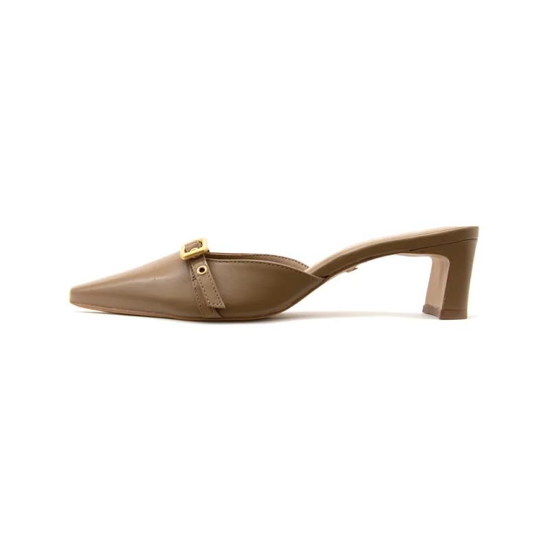 Mules Carrano E72929 MESTICO LEATHER MID HEEL MULES WOMEN