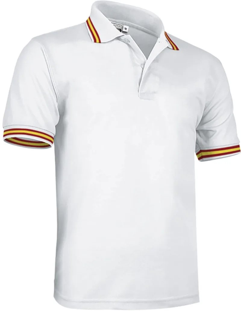 Κοντομάνικο Polo Shirt COMBI Valento POVACOMBE White-Spanish Flag