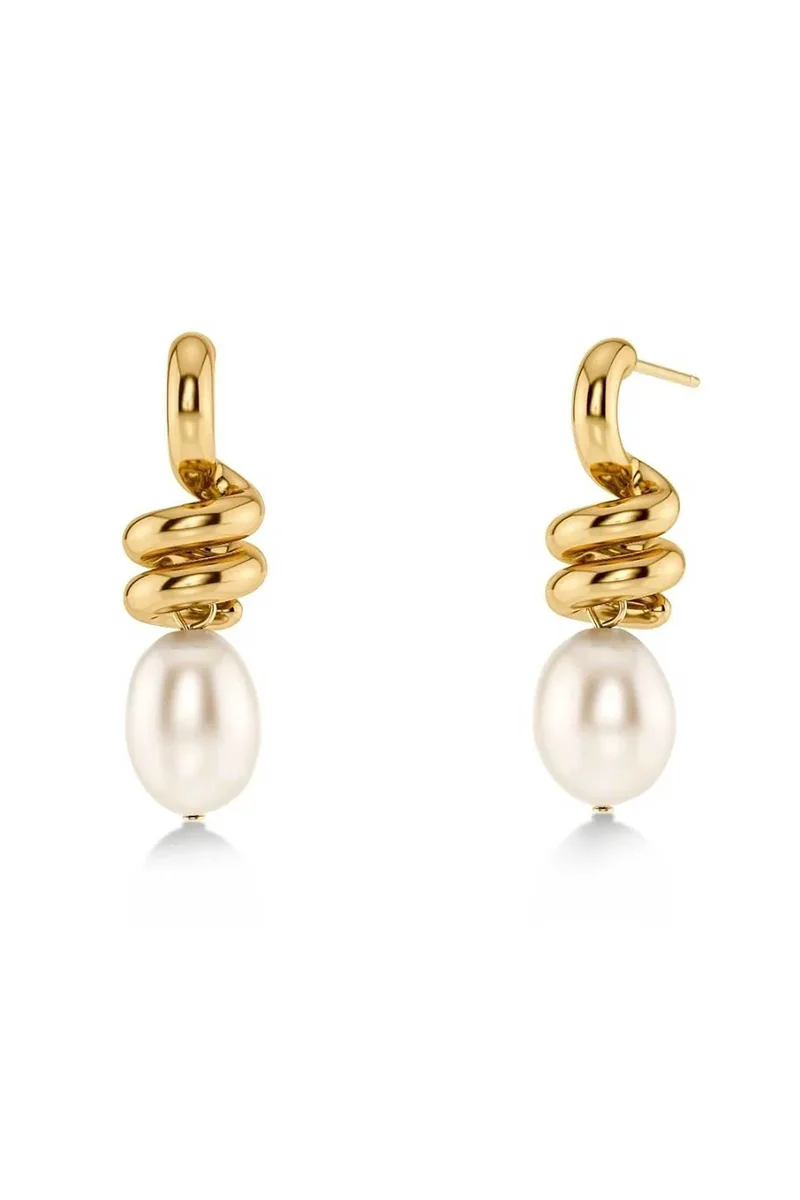 EDBLAD γυναικεία σκουλαρίκια "Swivel Pearl Χρυσό L" - 130334