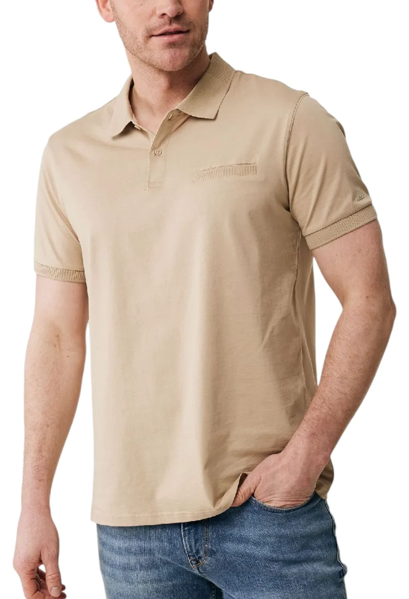 Μπλούζα Polo Mexx Mercerized polo with chest pocket MF007101641M-Sand Ανδρικό