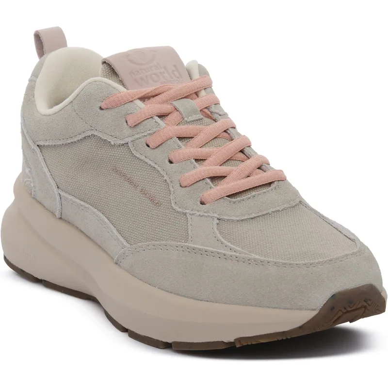 Xαμηλά Sneakers Natural World GRIS CLARO