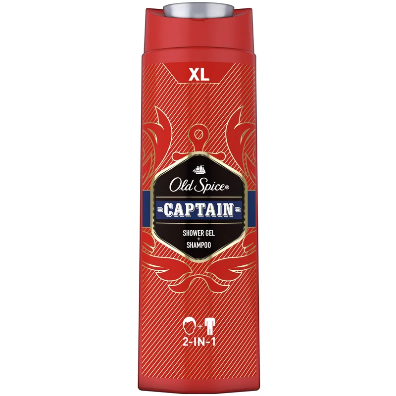Old Spice Captain Shower & Shampoo Ανδρικό Αφρόλουτρο, Σαμπουάν σε Μορφή Gel 400ml