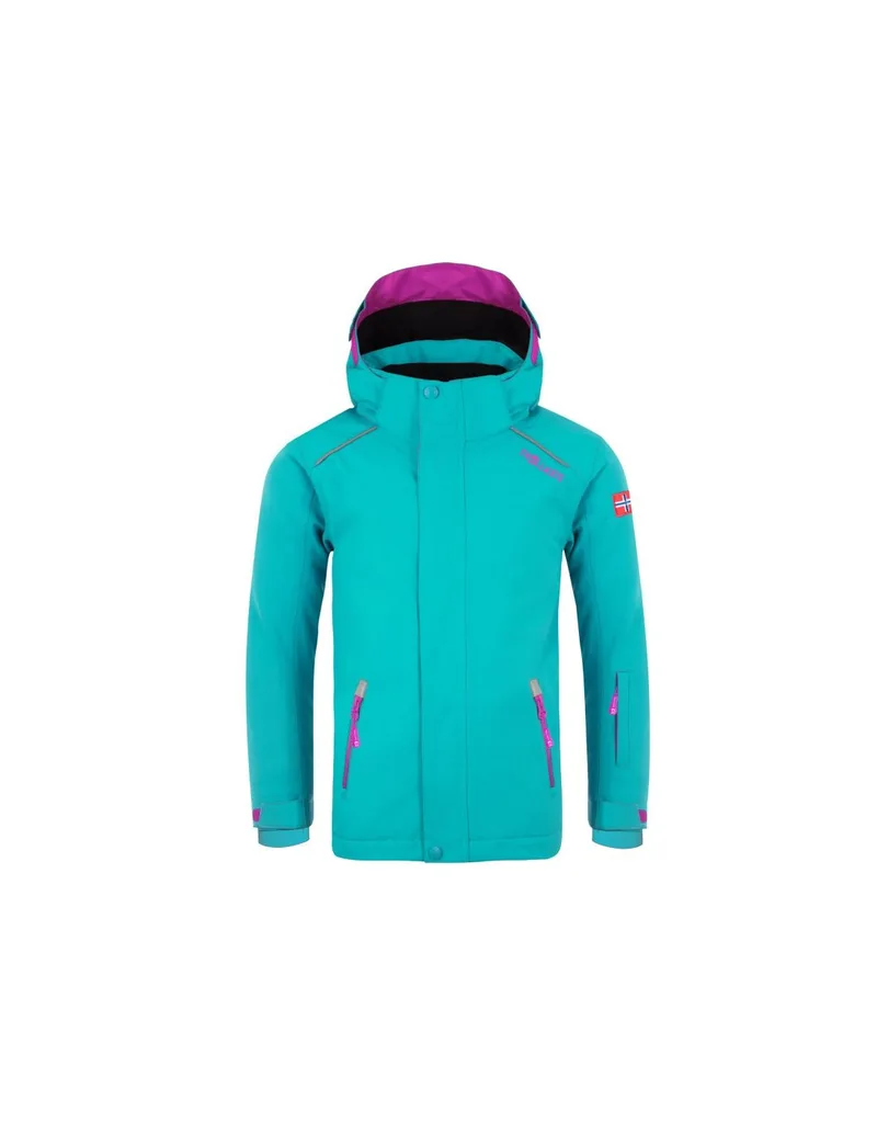 Trollkids Kids Holmenkollen Snow Jacket Pro with Hood Turquoise 913125