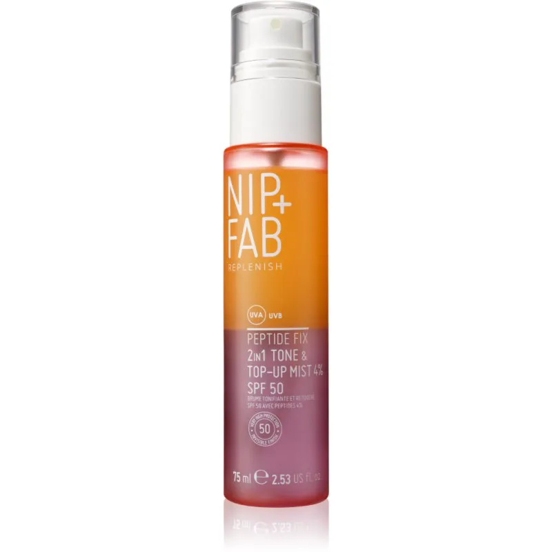 NIP+FAB Peptide Fix SPF 50 τονωτικό σπρέι προσώπου SPF 50 75 ml