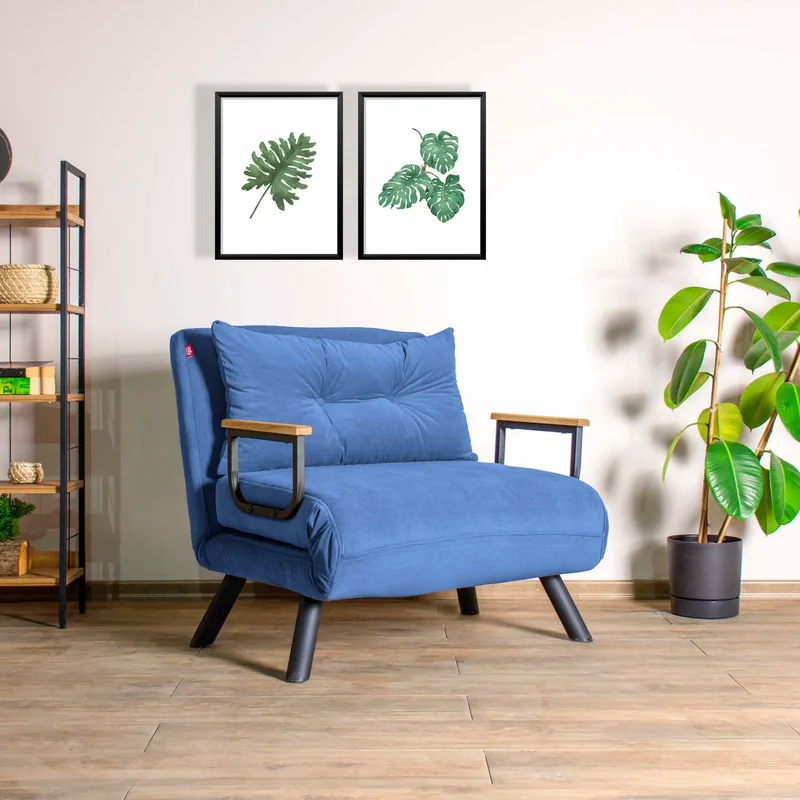 Πολυθρόνα Κρεβάτι Sando Single - Blue 859Ftn2324 (67x41x50)