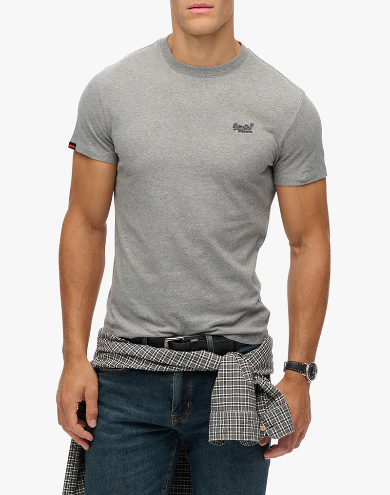SUPERDRY ESSENTIAL LOGO EMB TEE ΜΠΛΟΥΖΑ ΑΝΔΡΙΚΟ M1011245A-I1B Gray