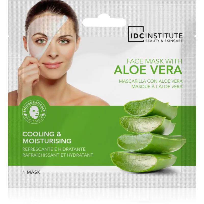IDC Institute Aloe Vera δροσιστική μάσκα για το πρόσωπο 22 γρ