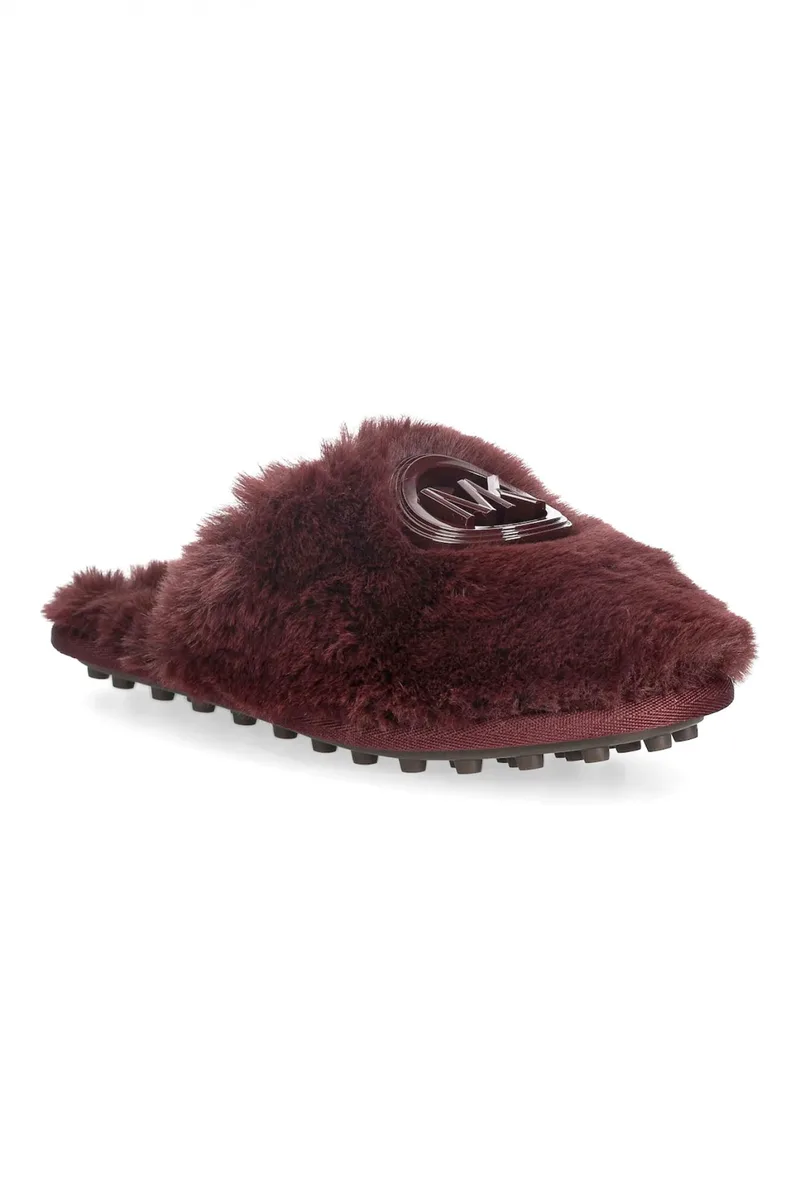MICHAEL KORS ΠΑΠΟΥΤΣΙΑ ΠΑΝΤΟΦΛΕΣ ADA CHARM SLIPPER METAΛΛΙΚΟ LOGO ΜΠΟΡΝΤΩ