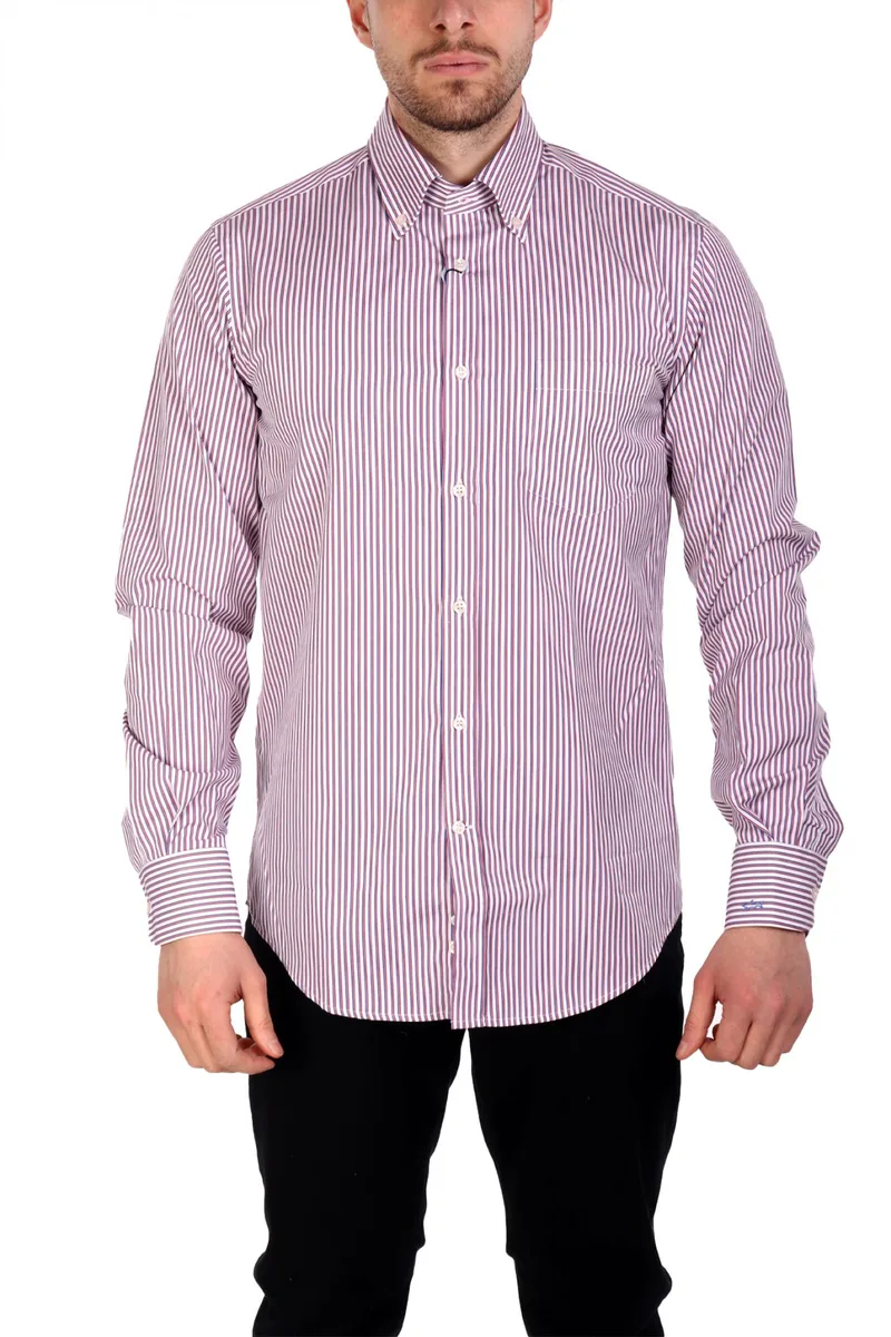 PAUL&SHARK ΠΟΥΚΑΜΙΣΟ BUTTON DOWN ΡΙΓΕ SOFT TOUCH ΚΟΚΚΙΝΟ-ΜΠΛΕ-ΛΕΥΚΟ