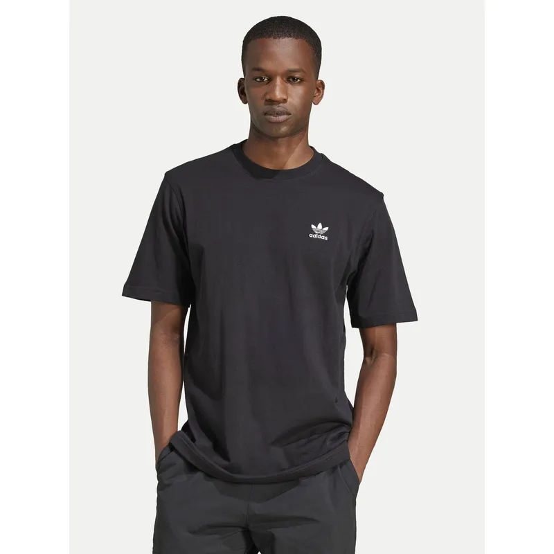 adidas T-Shirt Trefoil Essentials JI8545 Μαύρο Regular Fit