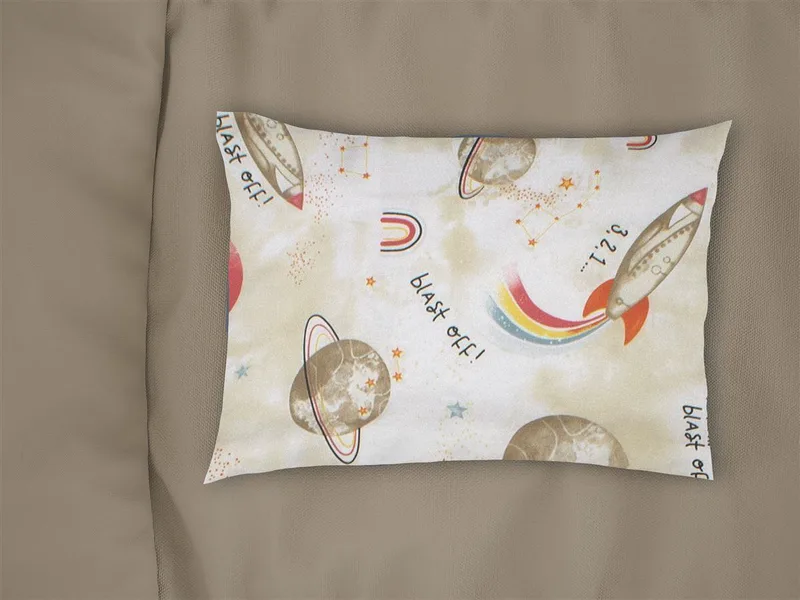 Μαξιλαροθήκη Bebe Φάκελος Βαμβακερή 35x45εκ. Spaceship 186 Μπεζ DimCol