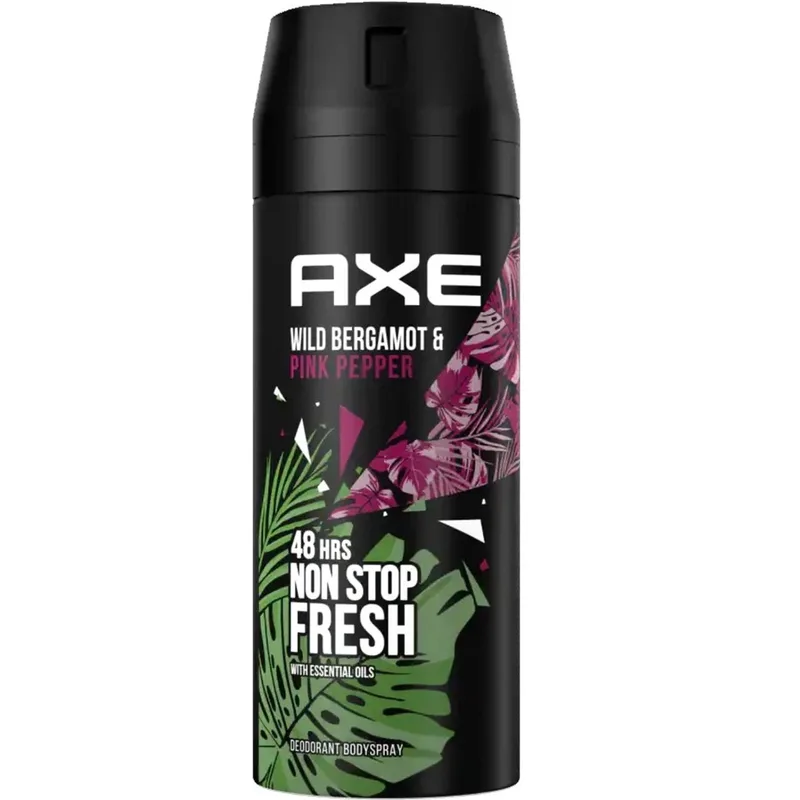 Axe Wild Bergamot & Ροζ Pepper 48h Non Stop Fresh Deodorant Body Spray Αποσμητικό Spray με Εξωτικό Άρωμα από Περγαμόντο & Ροζ Πιπέρι 150ml
