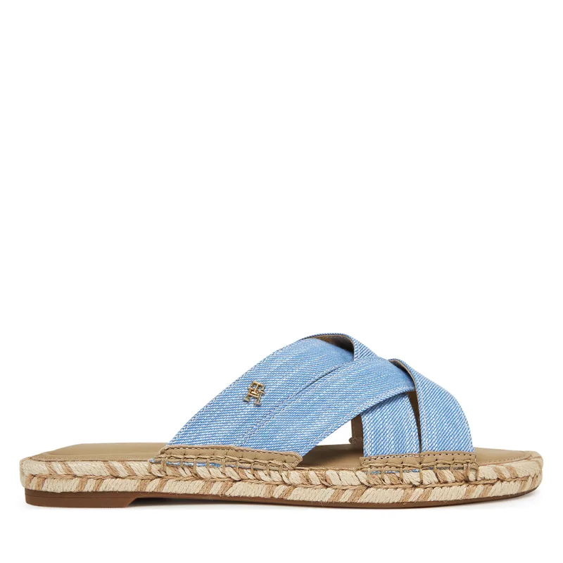 Εσπαντρίγιες Tommy Hilfiger Chambray Espadrille Mule FW0FW08501 Μπλε